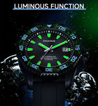 CHANCE Automatic Watches Stainless Steel Sapphire Glass Mechanical Wristwatch Waterproof Luminous  Clock with Auto Date Relogio Masculino