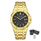 MEGIR Stainless Steel Bracelet Watch for Men Luxury Business Casual Watches Waterproof Calendar Quartz Wristwatch Men Gift Clock 1085