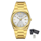 MEGIR Luxury Business Watches for Men Stainless Steel Strap Waterproof Calendar Male Quartz Wristwatch Clock Reloj Hombre 1086