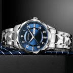 MEGIR Luxury Business Men Watches Stainless Steel Strap Clock Quartz Casual Wristwatch Waterproof Calendar Week Display 1093