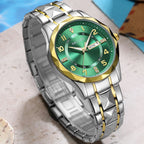 MEGIR Luxury Business Men Watches Stainless Steel Strap Clock Quartz Casual Wristwatch Waterproof Calendar Week Display 1093