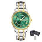 MEGIR Luxury Business Men Watches Stainless Steel Strap Clock Quartz Casual Wristwatch Waterproof Calendar Week Display 1093