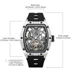 MEGIR Skeleton Dial Men Watches Luxury Automatic Mechanical Sport Watch Stainless Steel Case Man Wristwatch Clock Reloj Hombre 2245