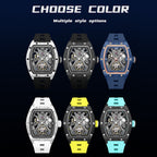 MEGIR Skeleton Dial Men Watches Luxury Automatic Mechanical Sport Watch Stainless Steel Case Man Wristwatch Clock Reloj Hombre 2245