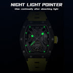 MEGIR Skeleton Dial Men Watches Luxury Automatic Mechanical Sport Watch Stainless Steel Case Man Wristwatch Clock Reloj Hombre 2245