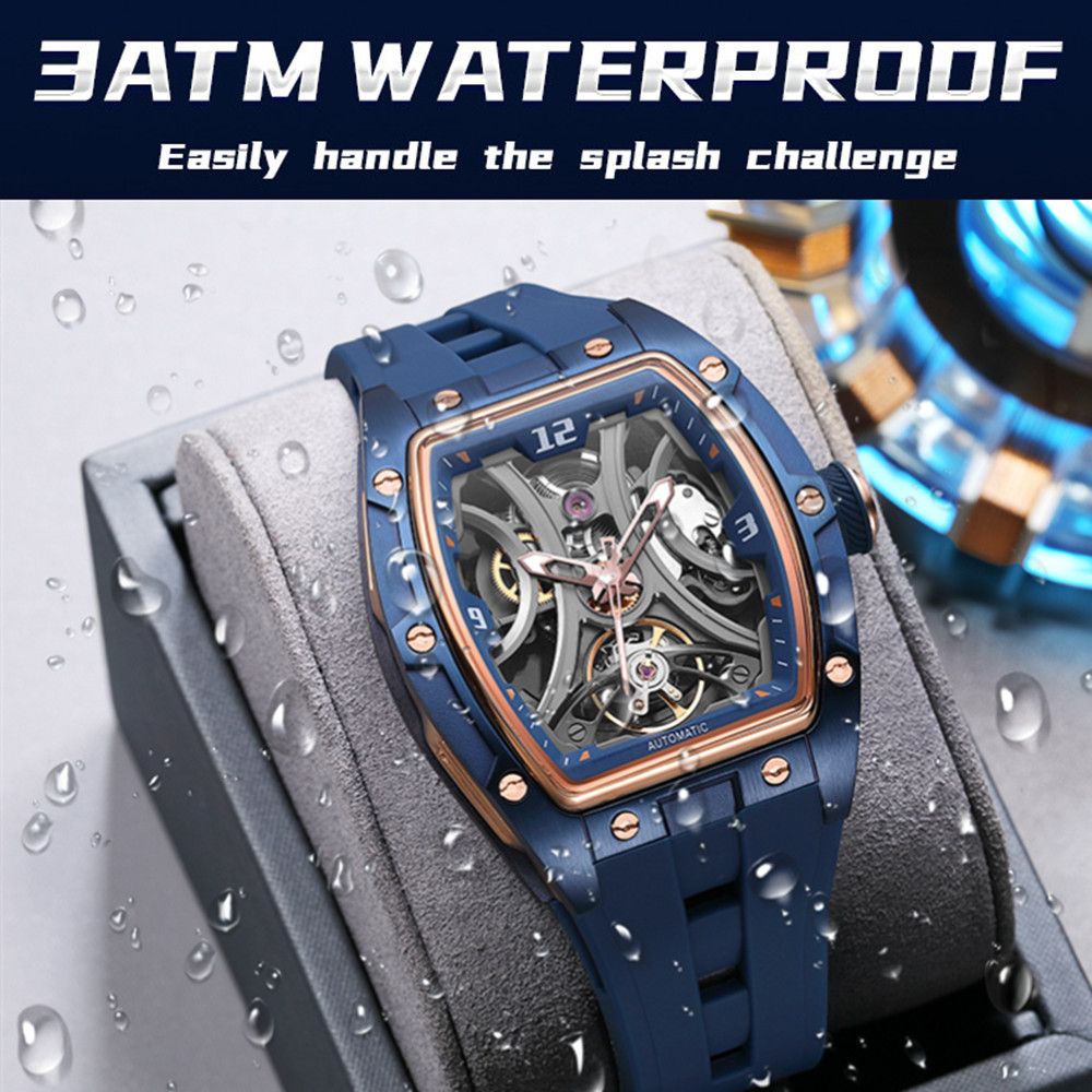 MEGIR Skeleton Dial Men Watches Luxury Automatic Mechanical Sport Watch Stainless Steel Case Man Wristwatch Clock Reloj Hombre 2245