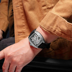 MEGIR Original Luxury Sport Watch for Men Silicone Band Automatic Mechanical Movement WristWatches Luminous Clock Reloj Hombre 8601