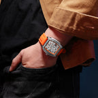 MEGIR Original Luxury Sport Watch for Men Silicone Band Automatic Mechanical Movement WristWatches Luminous Clock Reloj Hombre 8601