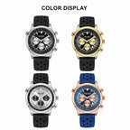 MEGIR Luxury Men Watches Fashion Silicone Band Quartz Military Wristwatch Waterproof Big Dial Male Sport Chronograph with Date Clock 2236