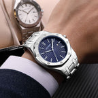 MEGIR Stainless Steel Bracelet Watch for Men Luxury Business Casual Watches Waterproof Calendar Quartz Wristwatch Men Gift Clock 1085