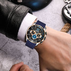 MEGIR Men's Sport Watches Chronograph Silicone Strap Waterproof Calendar Quartz Military Wristwatch Male Clock Relogio Masculino 2206