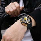 MEGIR Men's Sport Watches Chronograph Silicone Strap Waterproof Calendar Quartz Military Wristwatch Male Clock Relogio Masculino 2206