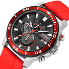 MEGIR Luxury Military Watches for Men Fashion Sport Quartz Wristwatch Waterproof Silicone Band Male Clock Chronograph with Date 2224