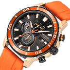 MEGIR Luxury Military Watches for Men Fashion Sport Quartz Wristwatch Waterproof Silicone Band Male Clock Chronograph with Date 2224