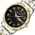 MEGIR Luxury Business Men Watches Stainless Steel Strap Clock Quartz Casual Wristwatch Waterproof Calendar Week Display 1093