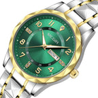 MEGIR Luxury Business Men Watches Stainless Steel Strap Clock Quartz Casual Wristwatch Waterproof Calendar Week Display 1093