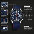 MEGIR Fashion Men's Sport Watches Silicone Strap Military Quartz Wristwatch Clock Waterproof Male Chronograph Montre Homme 2055