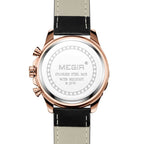 MEGIR Luxury Sport Watches for Men Waterproof Quartz Wrist Watch Chronograph Leather Military Wristwatch Clock Reloj Hombre 2070