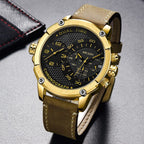 MEGIR Luxury Business Watches for Men Leather Strap Casual Sports Wristwatch Chronograph Waterproof Male Clock Reloj Hombre 2093