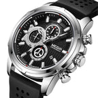 MEGIR Men Watch Silicone Strap Quartz Chronograph Wristwatch Fashion Men's Sport Watches Waterproof Calendar Reloj Hombre 2101