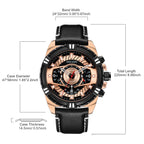 MEGIR Luxury Men Casual Sport Watch Leather Strap Quartz Wristwatch Waterproof Calendar Man Chronograph Clock Montre Homme 2118