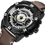 MEGIR Luxury Men Casual Sport Watch Leather Strap Quartz Wristwatch Waterproof Calendar Man Chronograph Clock Montre Homme 2118