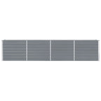 NNEVL Garden Raised Bed Galvanised Steel 320x40x45 cm Grey-2