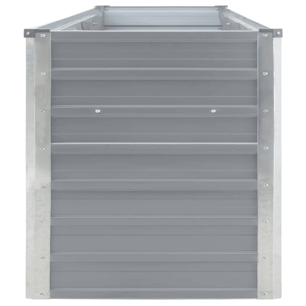 NNEVL Garden Raised Bed Galvanised Steel 320x40x45 cm Grey-3