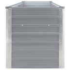 NNEVL Garden Raised Bed Galvanised Steel 320x40x45 cm Grey-3