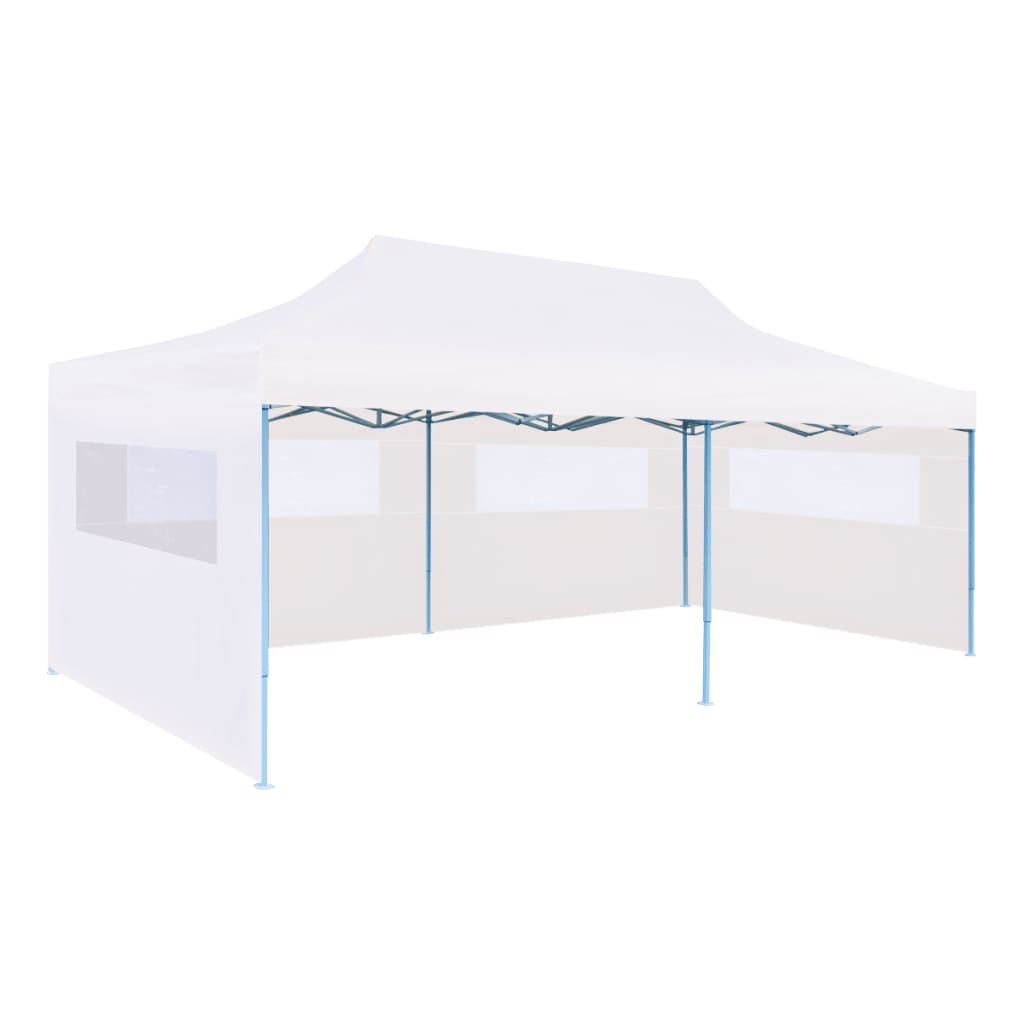 NNEVL Folding Pop-up Partytent with Sidewalls 3x6 m Steel White-0
