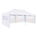 NNEVL Folding Pop-up Partytent with Sidewalls 3x6 m Steel White-0