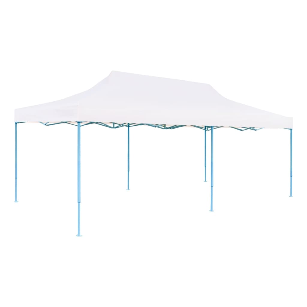 NNEVL Folding Pop-up Partytent with Sidewalls 3x6 m Steel White-1