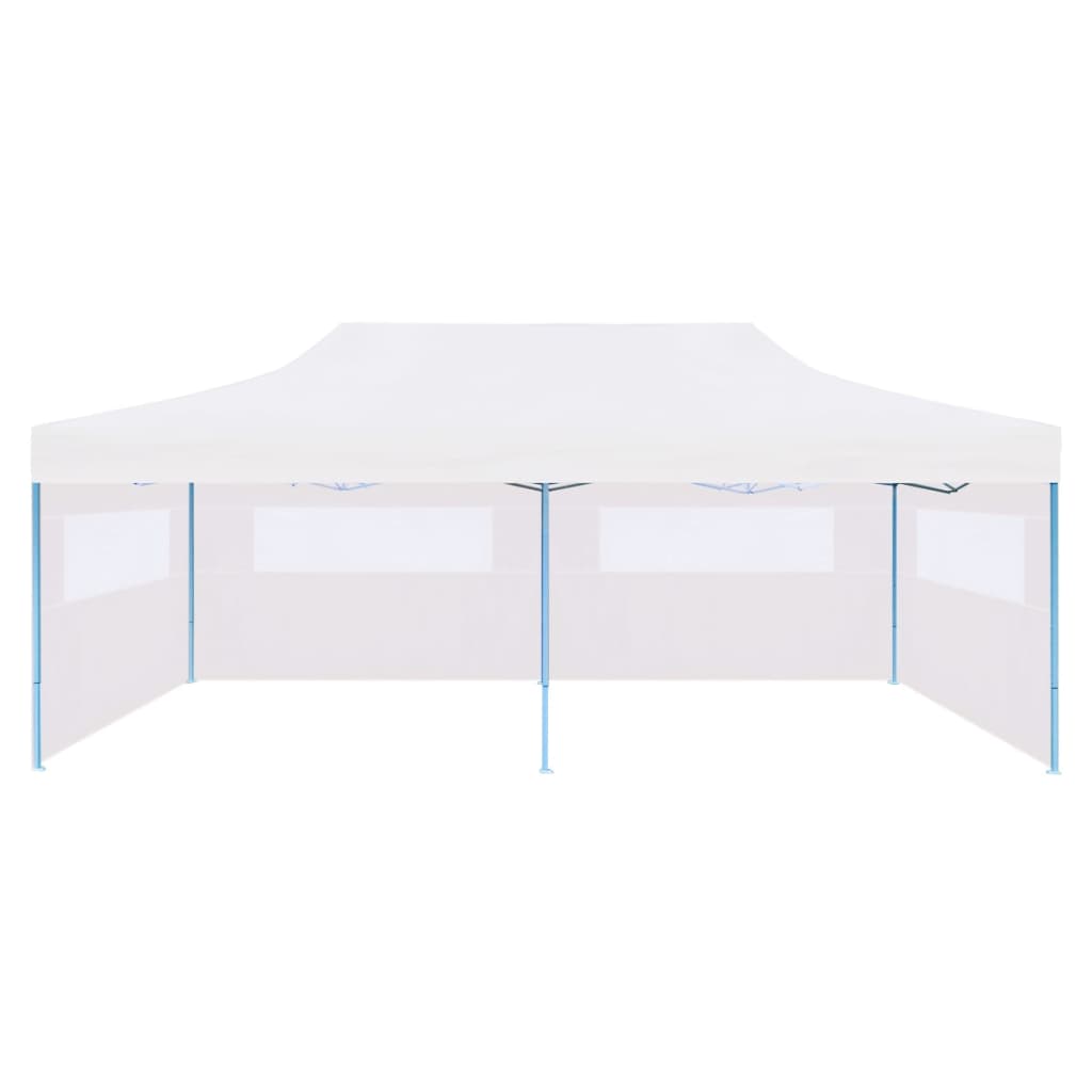 NNEVL Folding Pop-up Partytent with Sidewalls 3x6 m Steel White-2