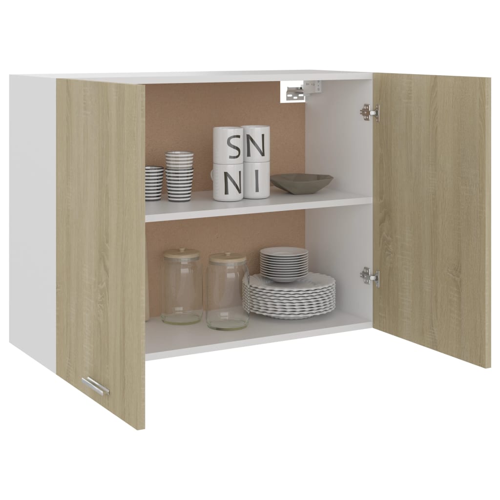 NNEVL Hanging Cabinet Sonoma Oak 80x31x60 cm Chipboard
