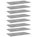 NNEVL Bookshelf Boards 8 pcs Concrete Grey 60x30x1.5 cm Chipboard-0