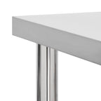 NNEVL Kitchen Work Table with Wheels 60x60x85 cm Stainless Steel-3