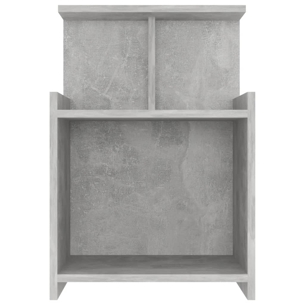 NNEVL Bed Cabinet Concrete Grey 40x35x60 cm Chipboard-3