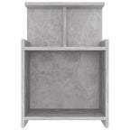 NNEVL Bed Cabinet Concrete Grey 40x35x60 cm Chipboard-3