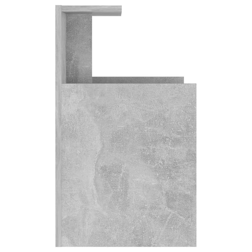 NNEVL Bed Cabinet Concrete Grey 40x35x60 cm Chipboard-4