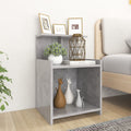 NNEVL Bed Cabinet Concrete Grey 40x35x60 cm Chipboard-0