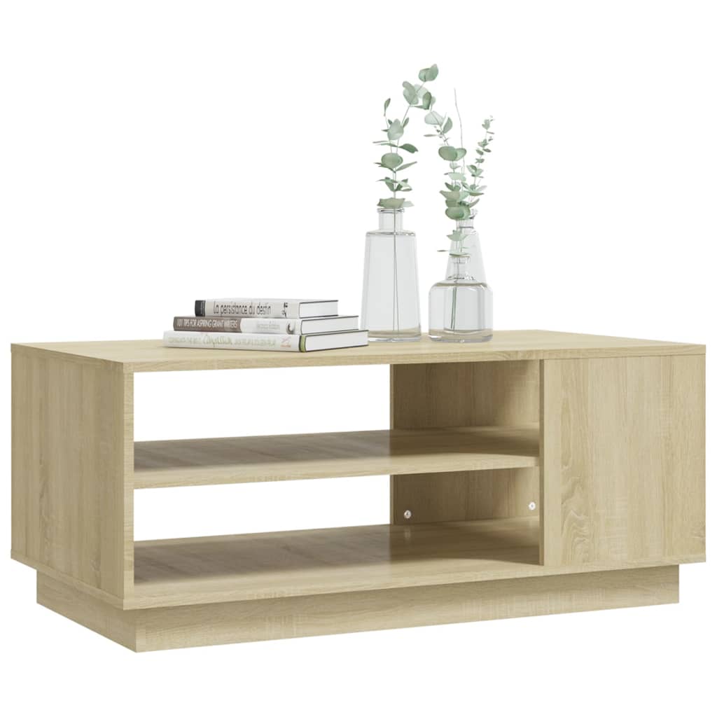 NNEVL Coffee Table Sonoma Oak 102x55x43 cm Chipboard