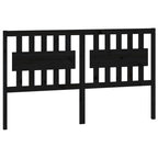 NNEVL Bed Headboard Black 155.5x4x100 cm Solid Wood Pine-1