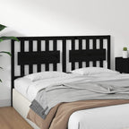 NNEVL Bed Headboard Black 155.5x4x100 cm Solid Wood Pine-3