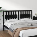 NNEVL Bed Headboard Black 155.5x4x100 cm Solid Wood Pine-0