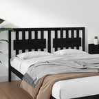 NNEVL Bed Headboard Black 155.5x4x100 cm Solid Wood Pine-0