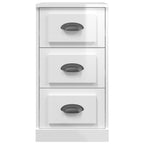 NNEVL Sideboard High Gloss White 36x35.5x67.5 cm Engineered Wood-3
