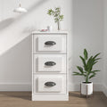 NNEVL Sideboard High Gloss White 36x35.5x67.5 cm Engineered Wood-0