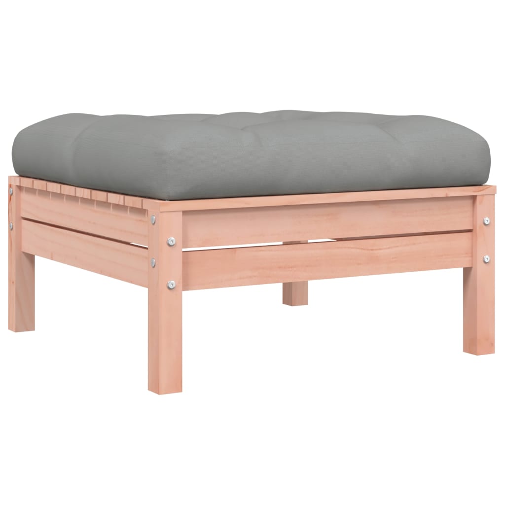 NNEVL Garden Footstool with Cushion Solid Wood Douglas