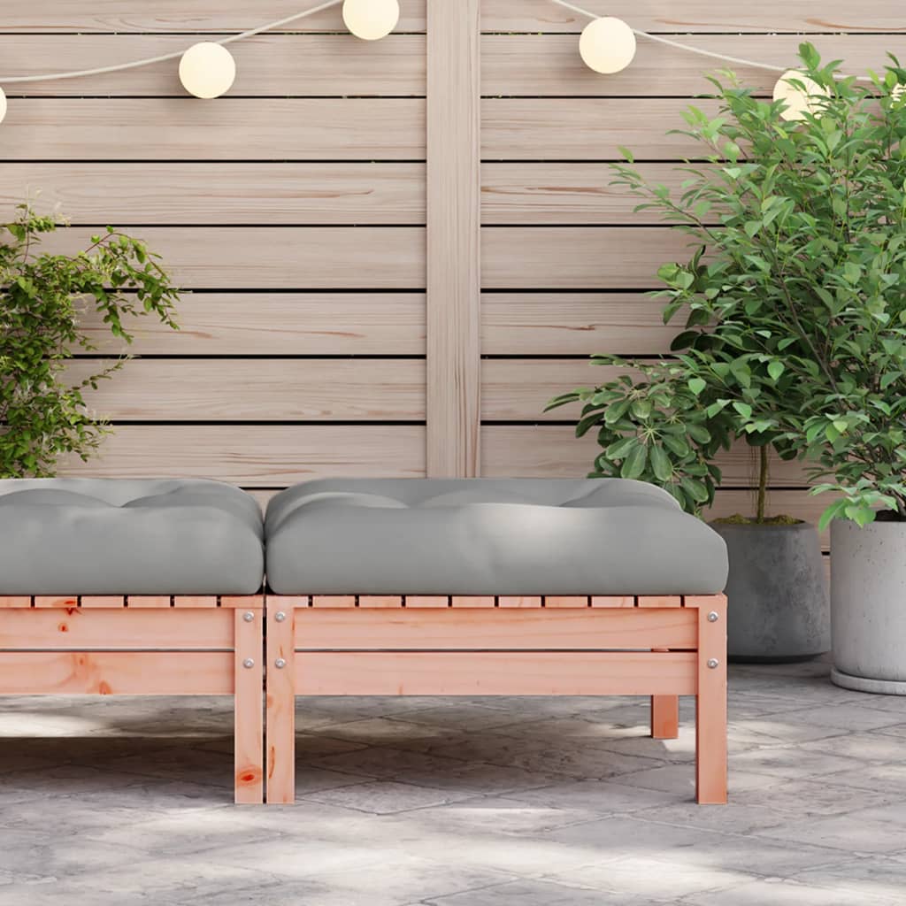NNEVL Garden Footstool with Cushion Solid Wood Douglas