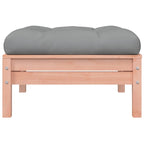 NNEVL Garden Footstool with Cushion Solid Wood Douglas-4